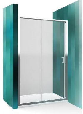 dušas durvis LLD2, 1200 mm, h=1900, briliants/caurspīdīgs stikls